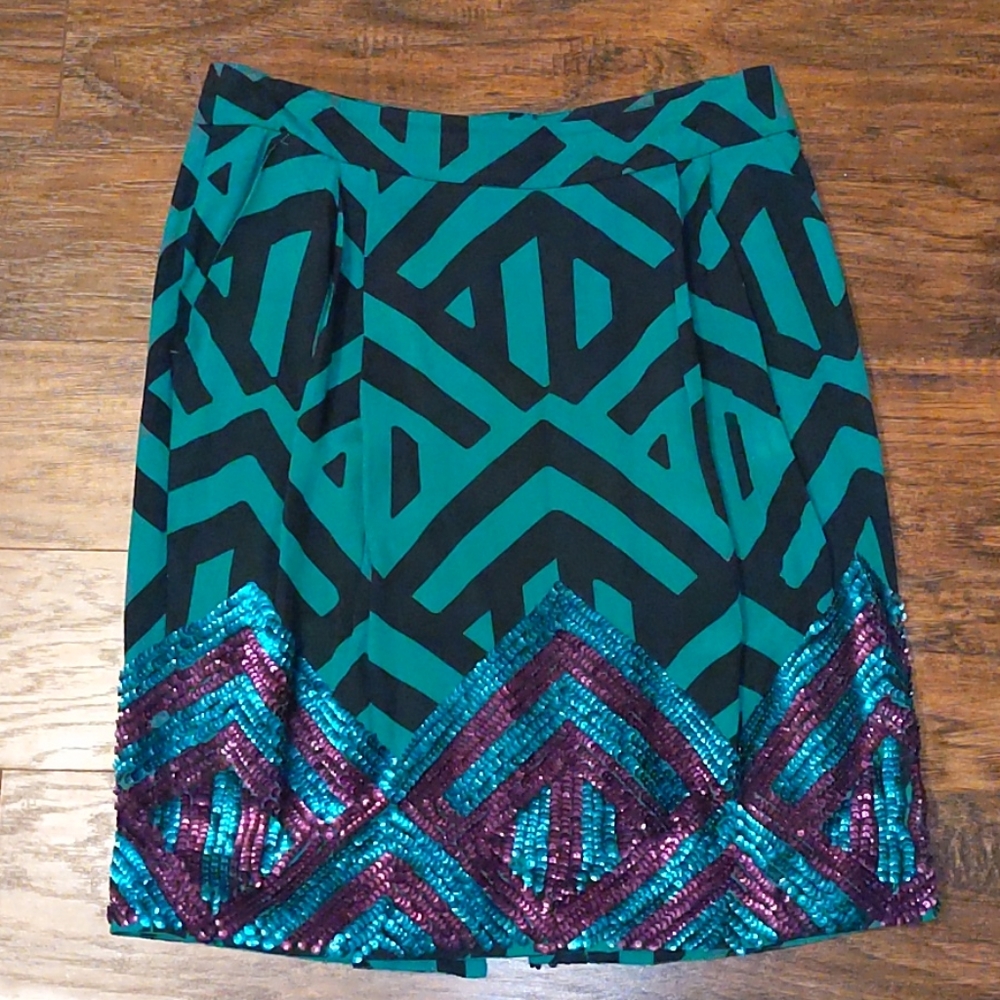 Anthropologie Beautiful Sequined Skirt